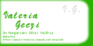 valeria geczi business card